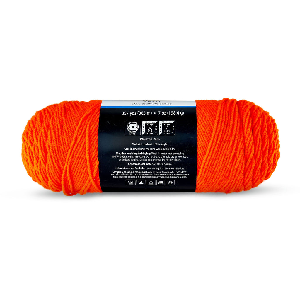 Mainstays Medium 4 Acrylic Yarn, White, 7 oz, 397 Yards