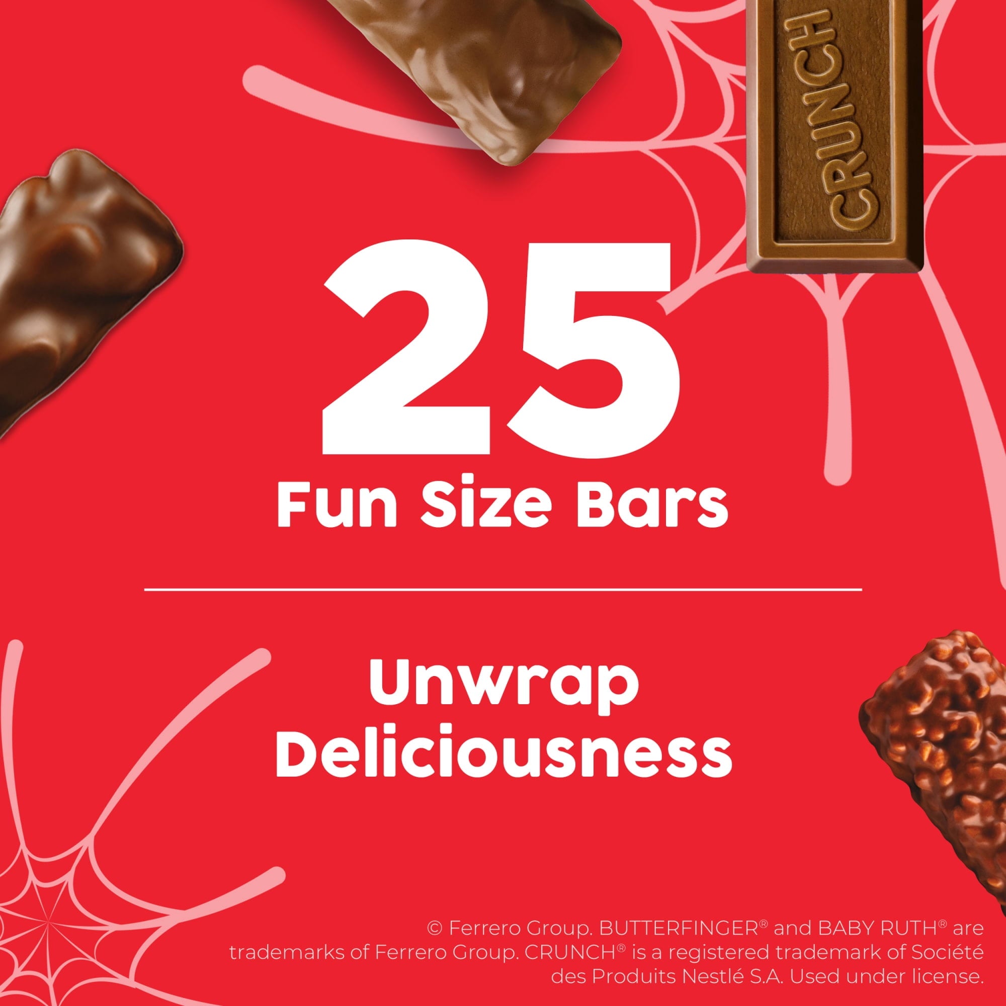Butterfinger, CRUNCH, Baby Ruth, 100 Grand, Bulk Halloween Candy Bars