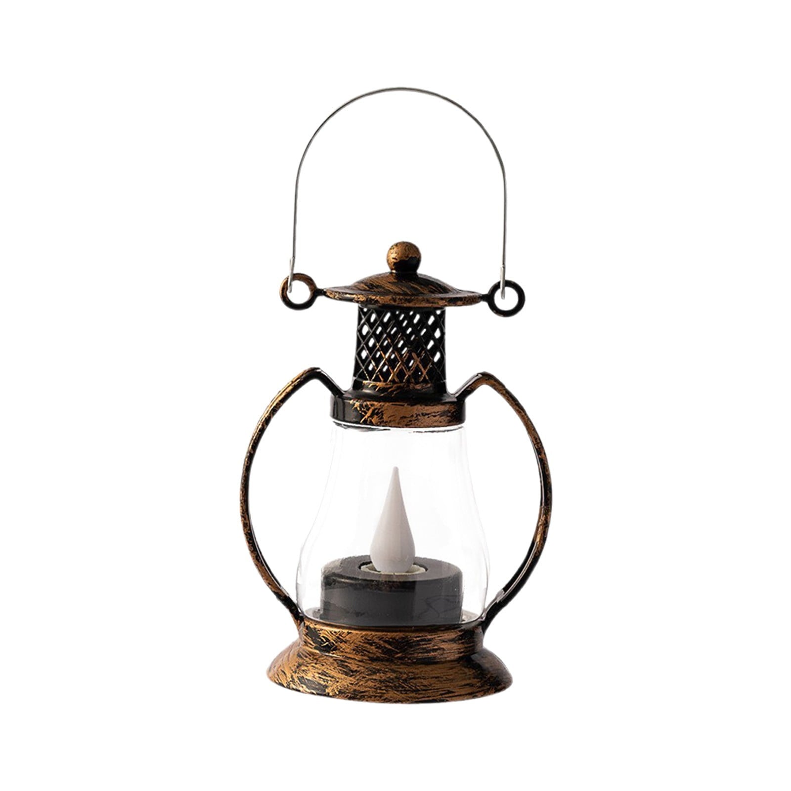 BGZLEU Vintage LED Candle Lanterns Decorations, Black Lanterns Decorative for Table Centerpieces, Camping Decorative Lanterns, Western Party Rustic Wedding Decor, Halloween Christmas Decorations
