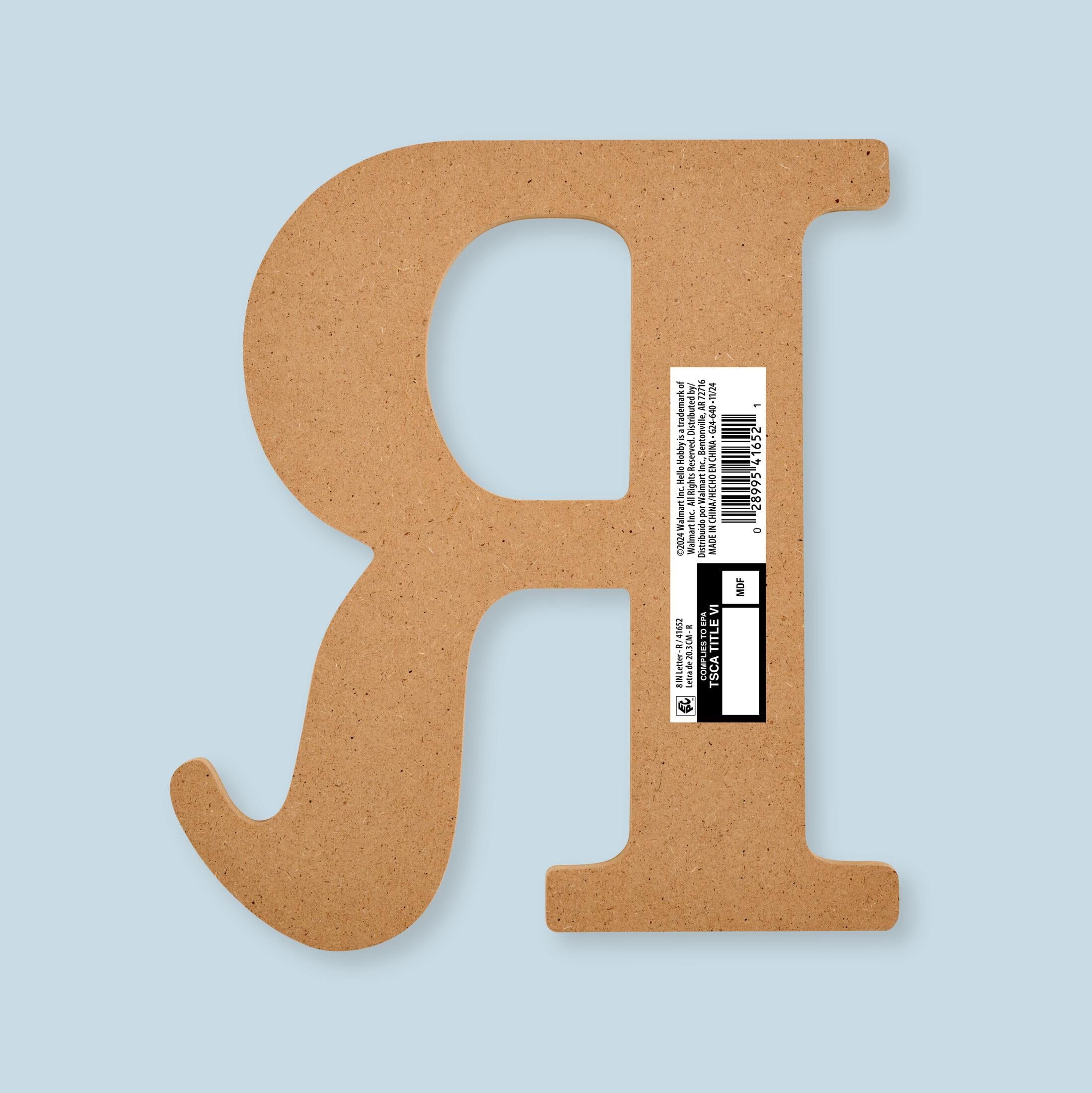 Hello Hobby Surfaces Unfinished Wood MDF Letter A, 8 in