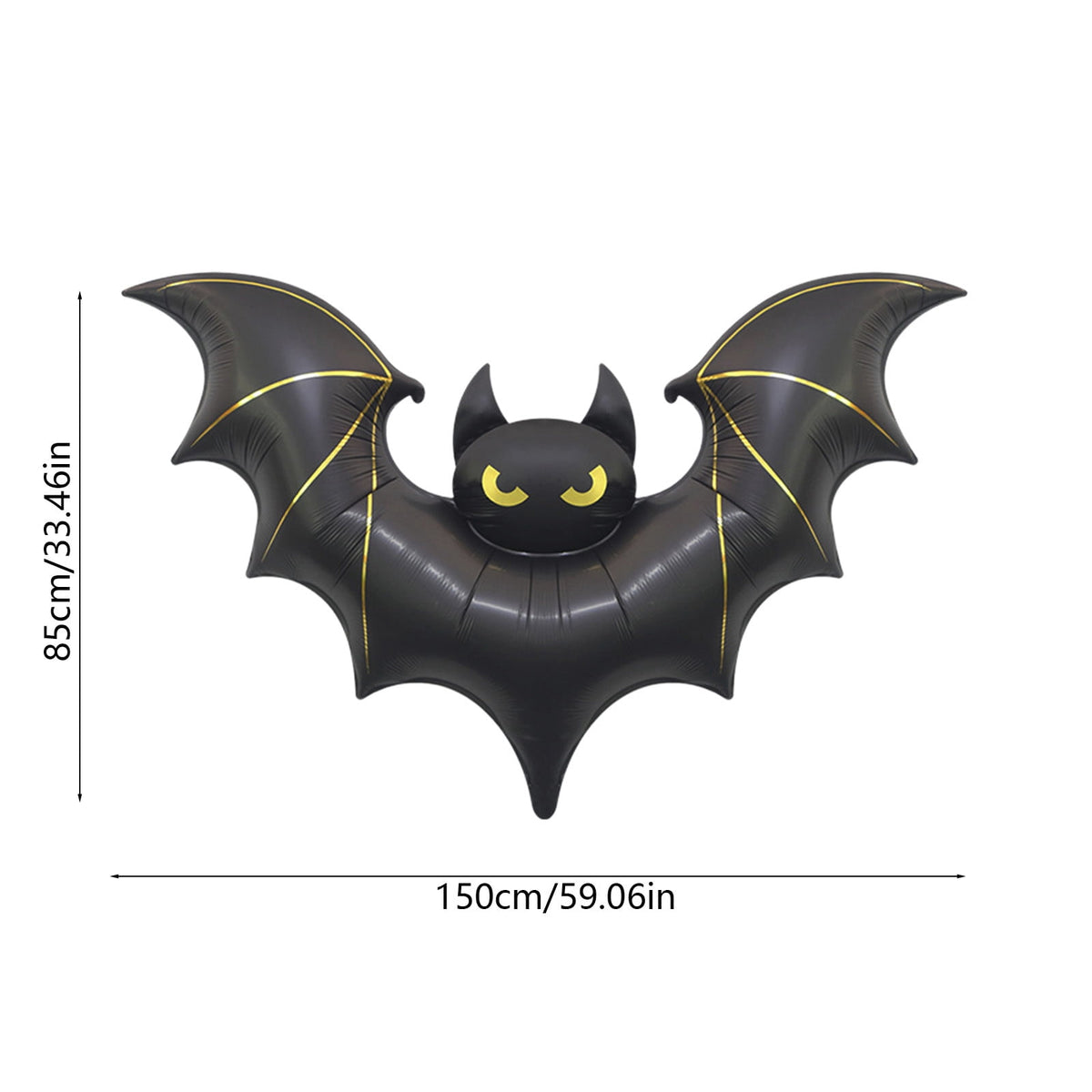 YSGFHGJW Large Halloween Bat Mylar Balloons - Spooky 59 Big Halloween Decor for Indoor, Outdoor, Party, Garden, Lawn Decorations