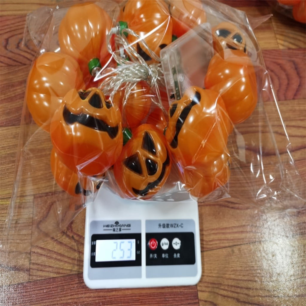 BZPIZ Halloween Decorations Halloween Pumpkin String Lights Pumpkin String Lights Plug in, 20 Orange Lights String Connectable Indoor/Outdoor for Outdoor, Indoor, Window, Patio, Party Dec