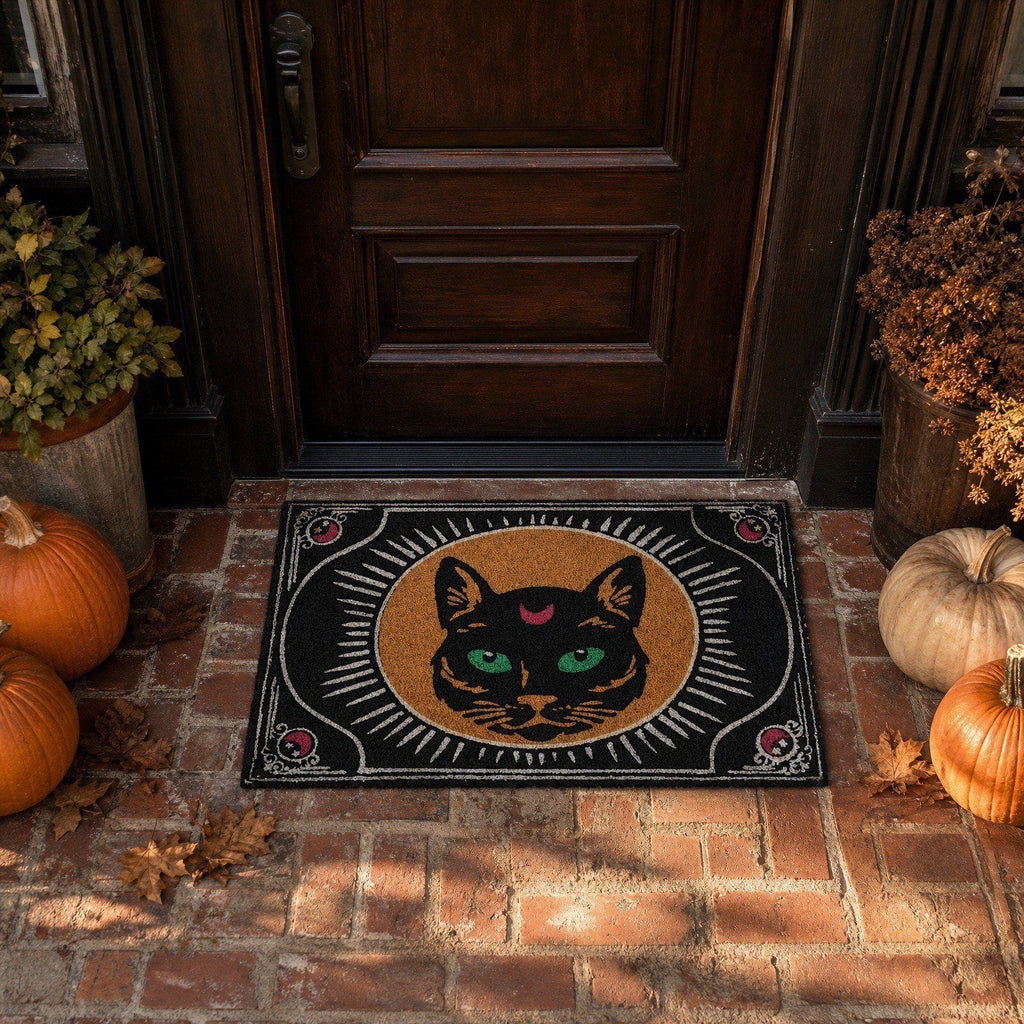 Witch-Themed Halloween Door mat 20×32in, Gothic Rug, Halloween Welcome Mat For Front Door Porch Home Decor