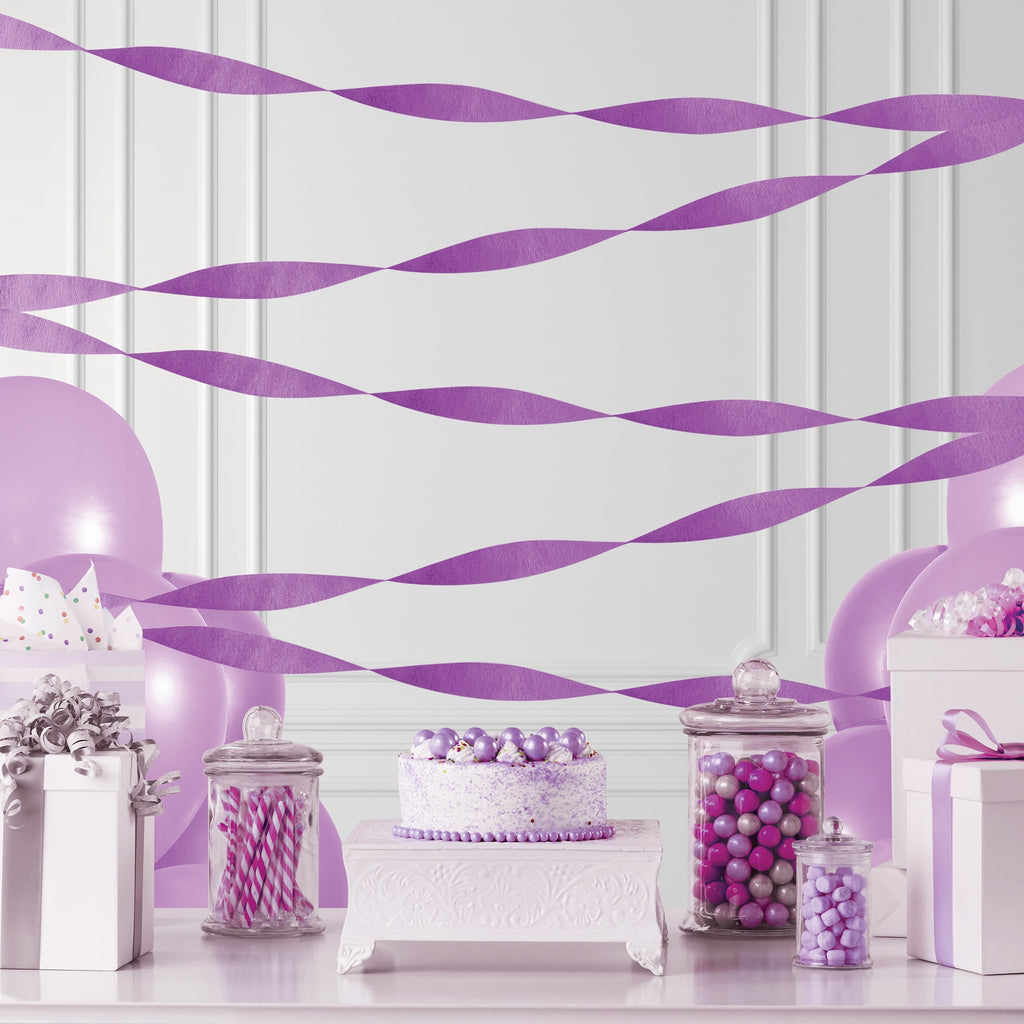 Purple Paper Party Streamer, 150', by Way To Celebrate