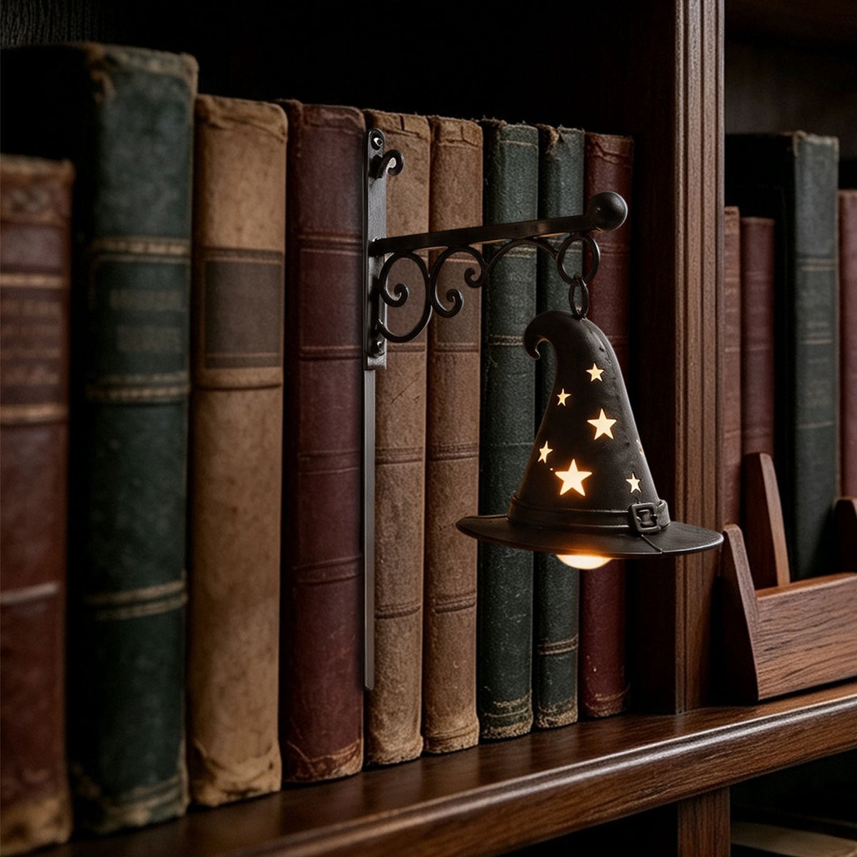 Nkmbld Halloween Bookshelf Lamp, Vintage Library Lantern Decorative Bookshelf Lighting, Hanging Ghost Lantern Book Shelf Light, Halloween Decorations Indoor