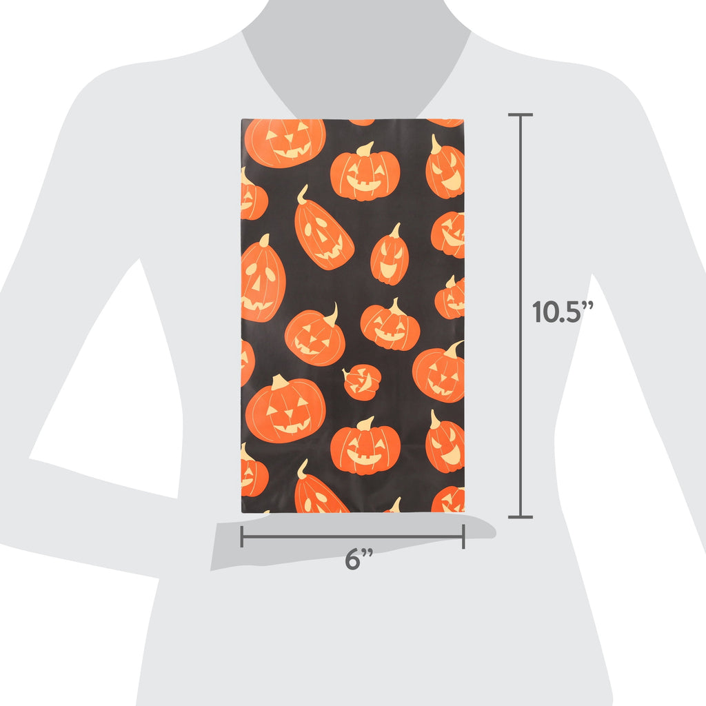 Pumpkin Paper Treat Bag, Multicolor, 6" x 3.5" x 10.5", Halloween by Way To Celebrate