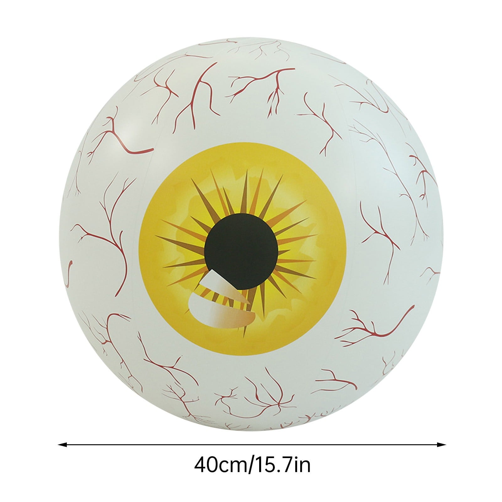 Kumdkd 15.7" Halloween LED Eyeball Inflatable Decor - Color Changing Party Balloon with Remote Control for Indoor/Outdoor Scary Decorations