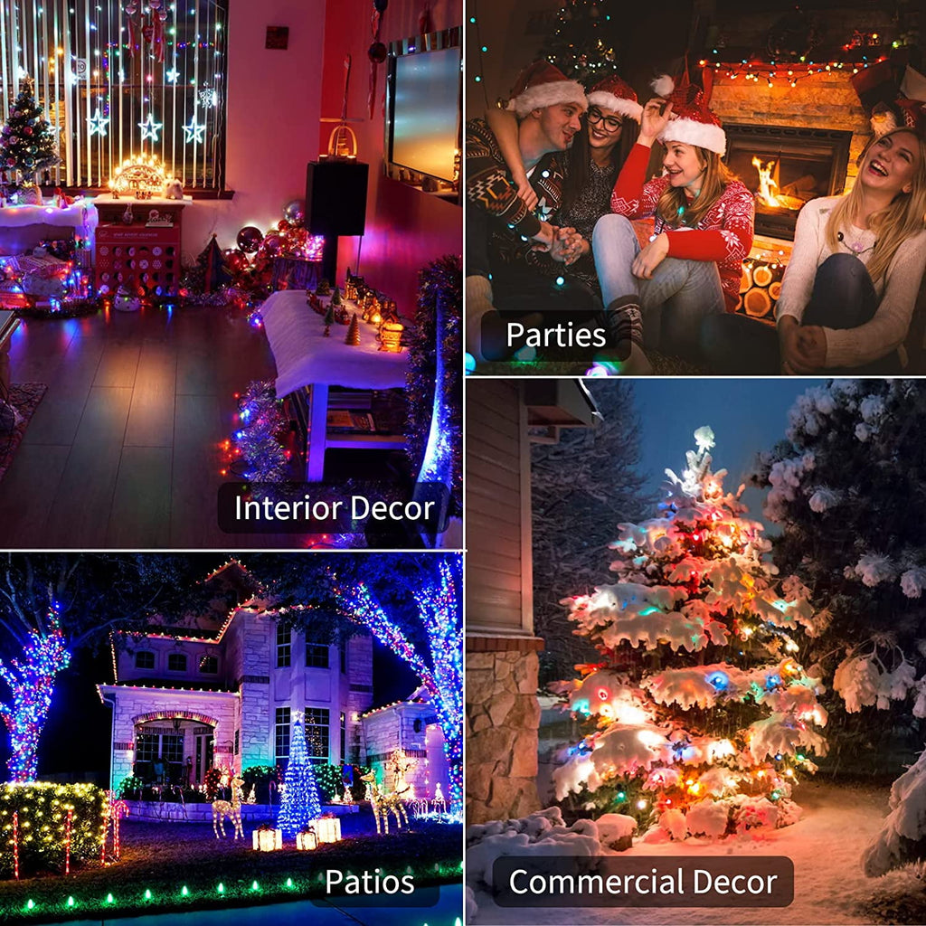 Morttic 2 Pack Orange String Lights 16.4Feet 50 LED Battery Operated Waterproof Mini Fairy Lights Show with 8 Modes for Outdoor Indoor Patio Xmas Tree Birthday Party Holiday Christmas Decorations