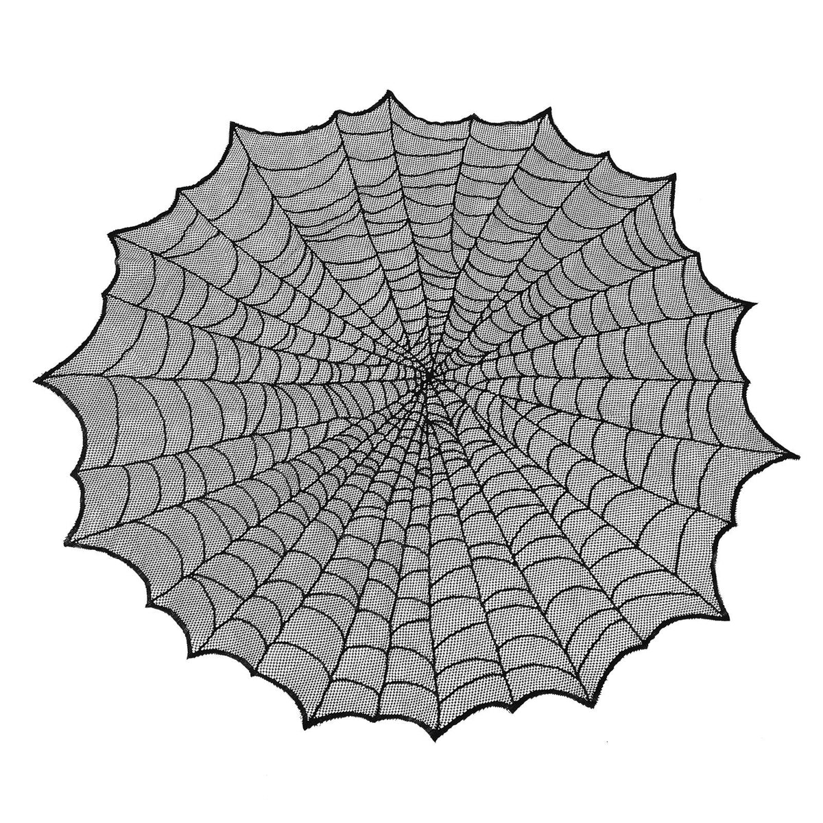 Halloween Round Lace Tablecloth Bat Spider Web for Halloween Party Decor,Lace Fabric Table Cloths Spooky Table Cover for Rectangle Tables for Parties Gothic Halloween Home Decorations
