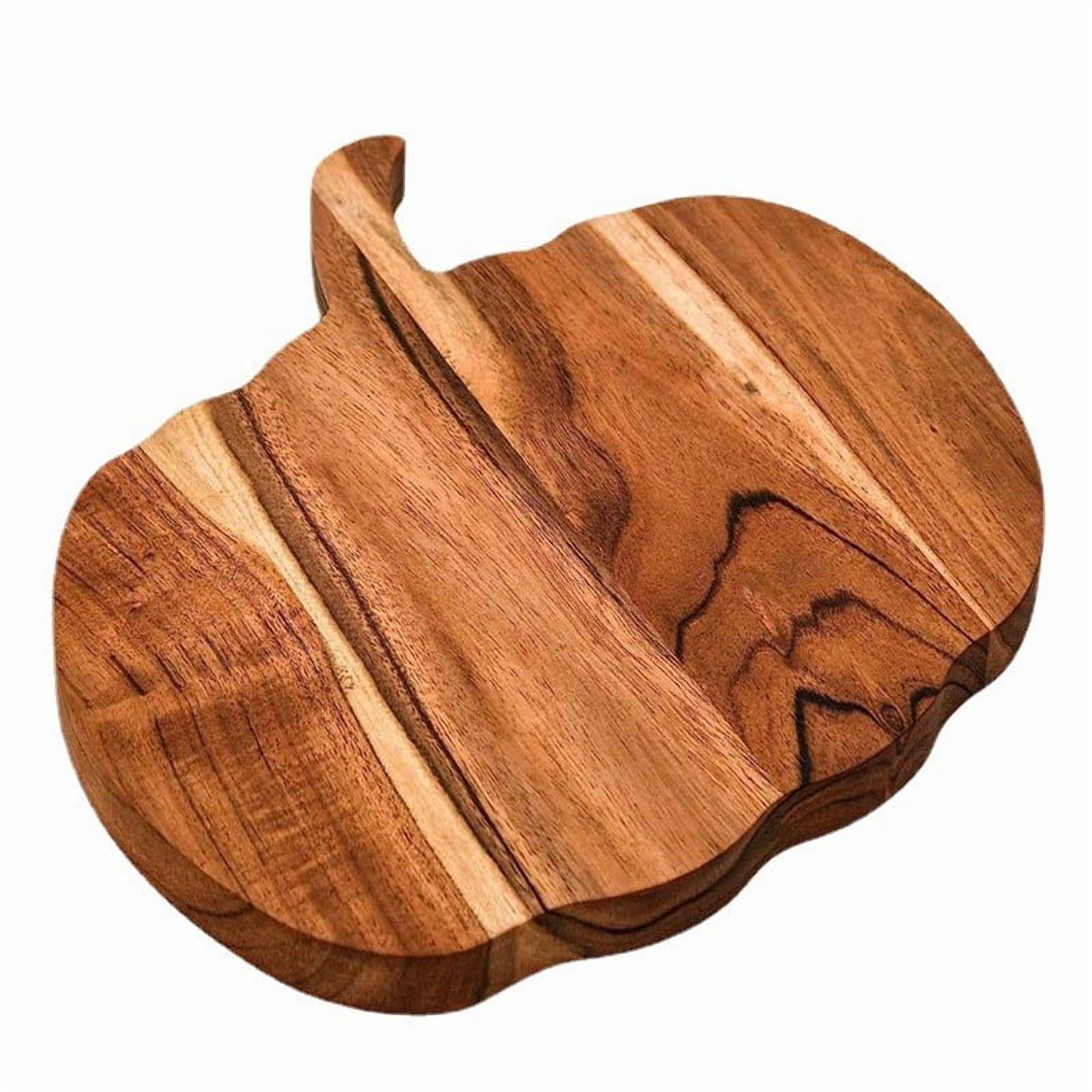 geerera Pumpkin Shaped Wooden Serving Board, Cheese & Charcuterie Platter for Fall, Thanksgiving & Halloween Parties